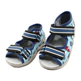 Befado children's slippers with Velcro, blue 350P036 4