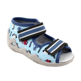 Befado children's slippers with Velcro, blue 350P036 2