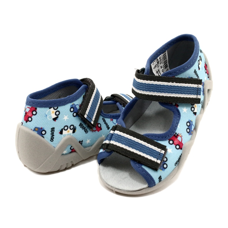 Befado children's slippers with Velcro, blue 350P036 5