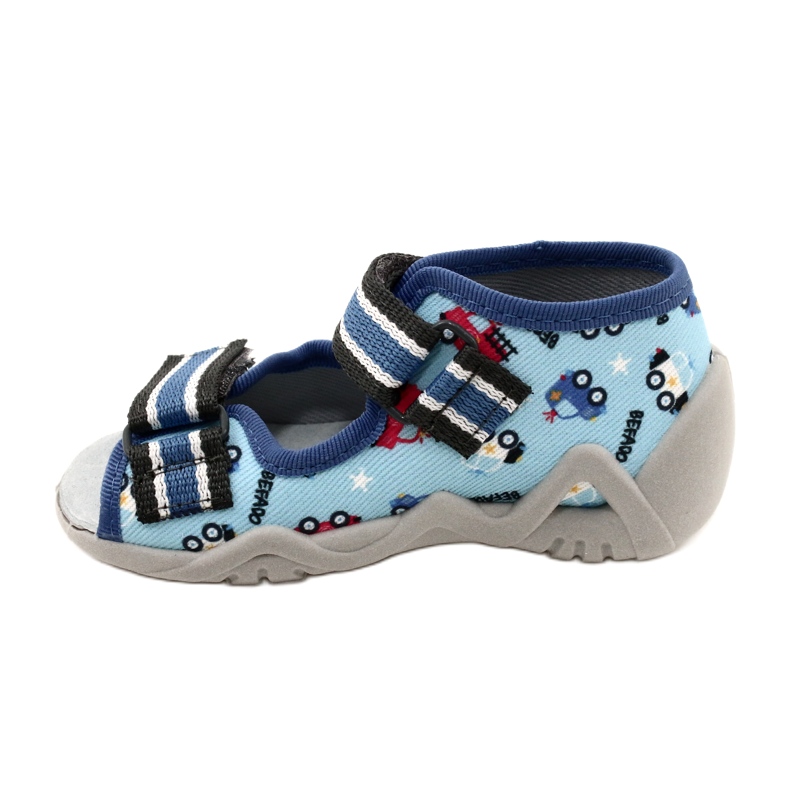 Befado children's slippers with Velcro, blue 350P036 3