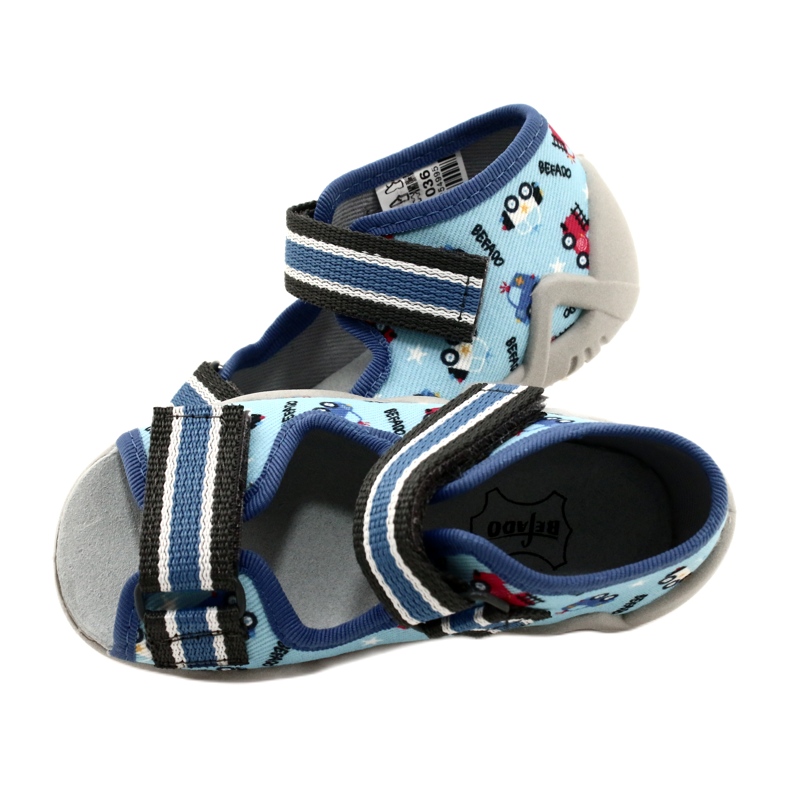 Befado children's slippers with Velcro, blue 350P036 6