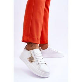 Diahna Women's Sneakers White and Gold 2
