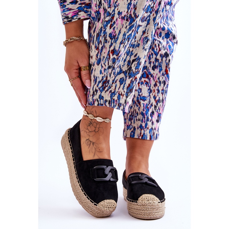 Women's Classic Platform Espadrilles Black Maurine 1
