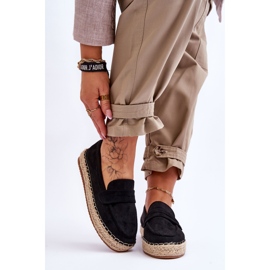 Women's Suede Espadrilles Black Keyla 1