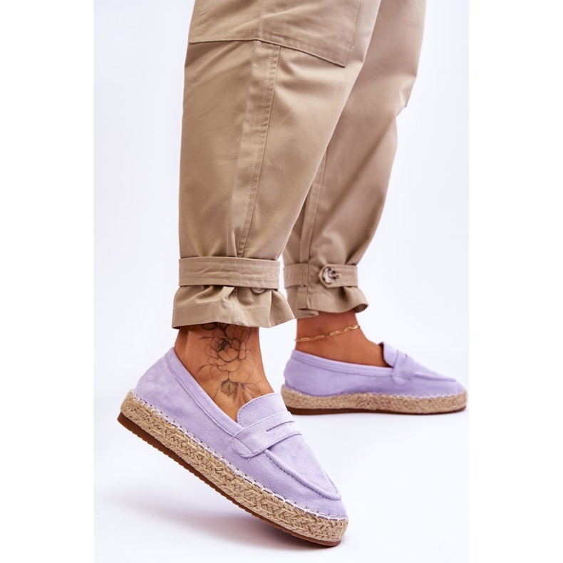FI1 Women's Suede Espadrilles Purple Keyla 2