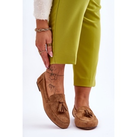 FB1 Suede Classic Loafers With Tassels Brown Averil beige 1