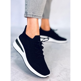 PA1 Croft Black hidden wedge trainers 2