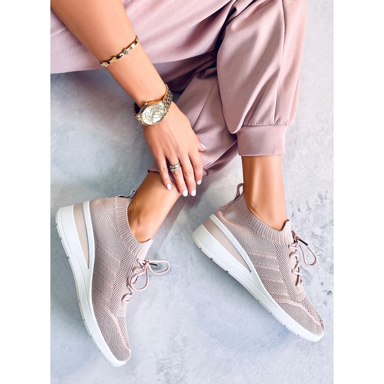 PA1 Croft Pink Hidden Wedge Trainers 2