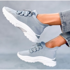 Vesco Gray sock sports shoes grey 1
