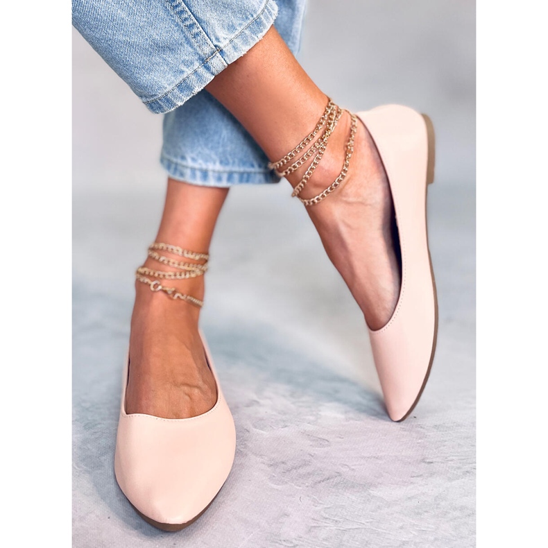 PA1 Junri Nude chain ballerinas pink 1