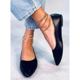 PA1 Junri Black Chain Ballerinas 2