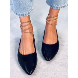 PA1 Junri Black Chain Ballerinas 1