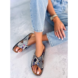 PA1 Rezai Black beaded cork slides 2