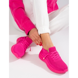 Women's textile sports shoes Shelovet fuchsia pink 1 Women's textile sports shoes Shelovet fuchsia pink 1