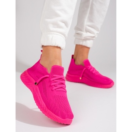 Women's textile sports shoes Shelovet fuchsia pink 2 Women's textile sports shoes Shelovet fuchsia pink 2