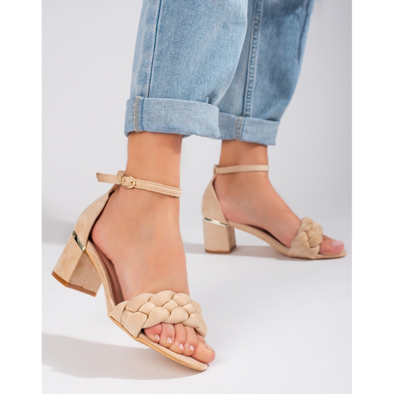 Beige women's sandals from Shelovet 1