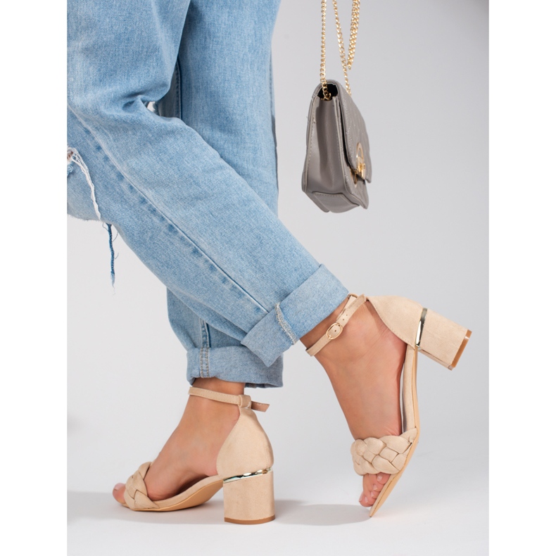 Beige women's sandals from Shelovet 2
