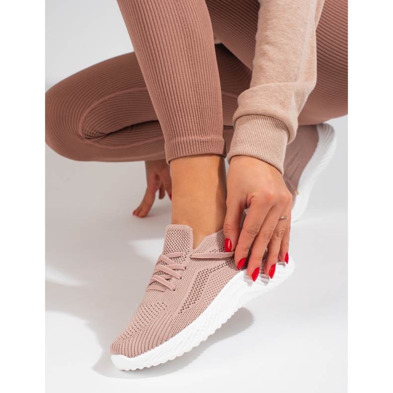 Women's textile sports shoes Shelovet powder pink 2