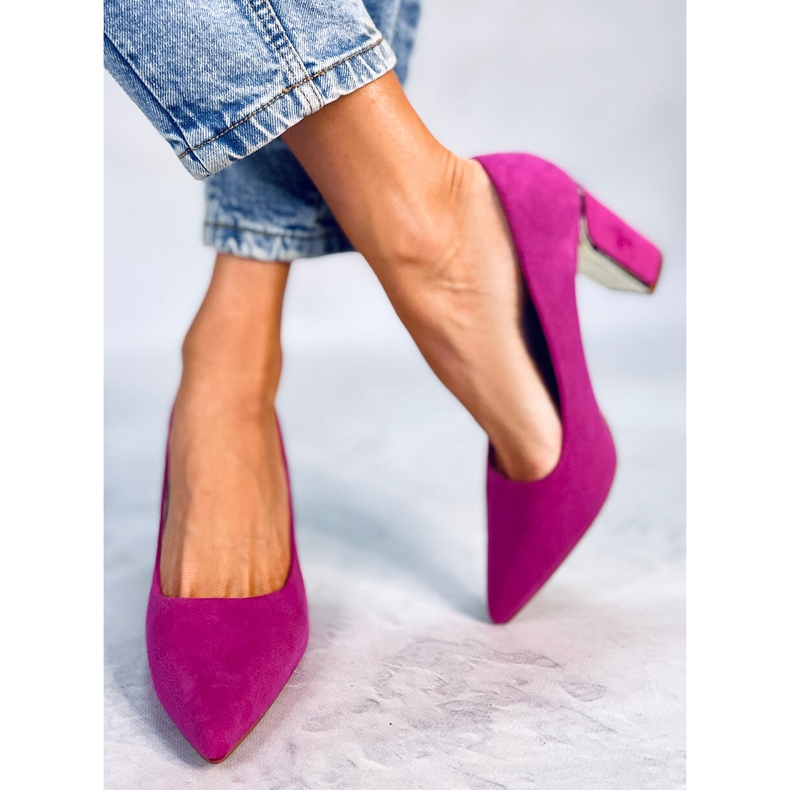 PA1 Pumps on the block Lucrezia Fuchsia pink 1