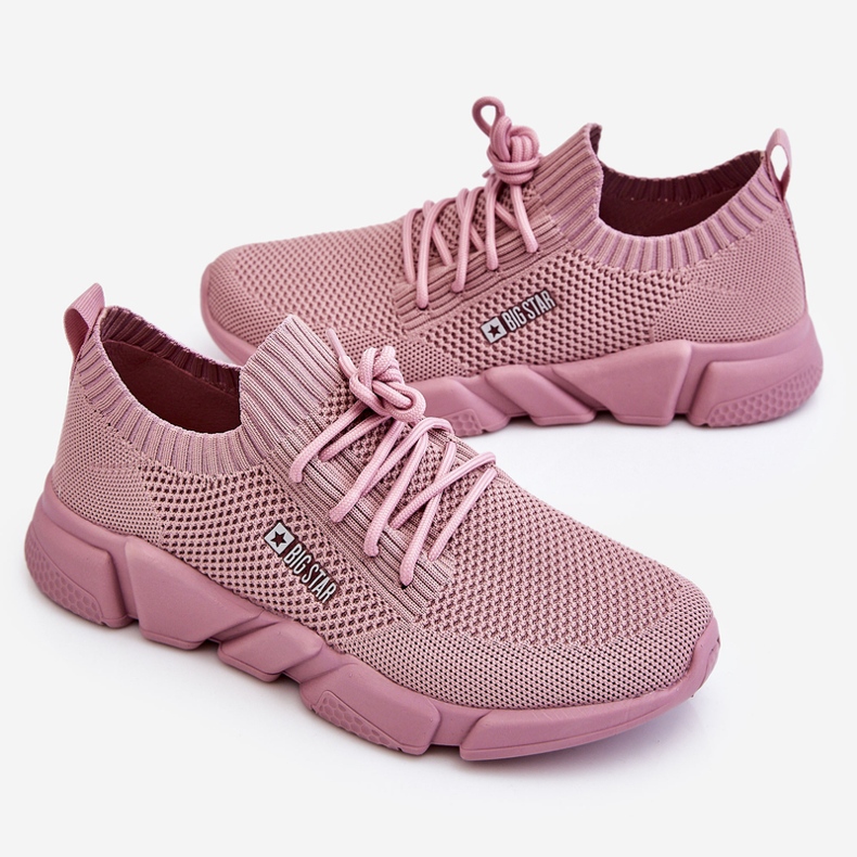 Women's Light Sneakers Memory Foam System Big Star JJ274266 Pink 1
