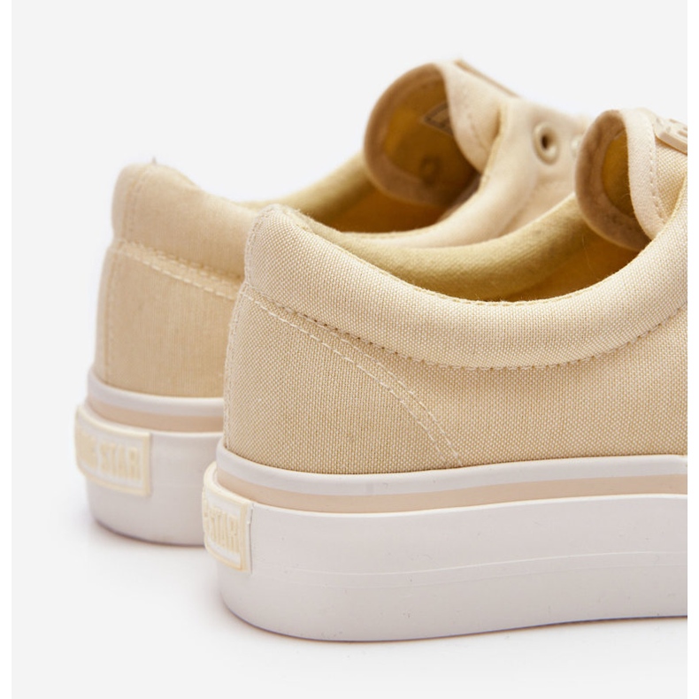 Big Star Fabric Platform Sneakers LL274144 Light Yellow 2