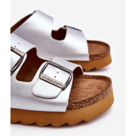 Classic Women's Big Star Slippers LL274476 Silver 2 Classic Women's Big Star Slippers LL274476 Silver 2