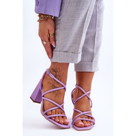 Classic High Heel Sandals Purple Lucetta 1
