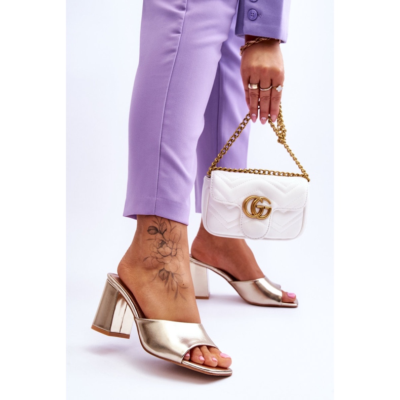 Women's Leather Classic Slippers Gold Loara golden 2 Women's Leather Classic Slippers Gold Loara golden 2