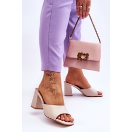 Women's Loara Beige Leather Classic Slippers 2 Women's Loara Beige Leather Classic Slippers 2