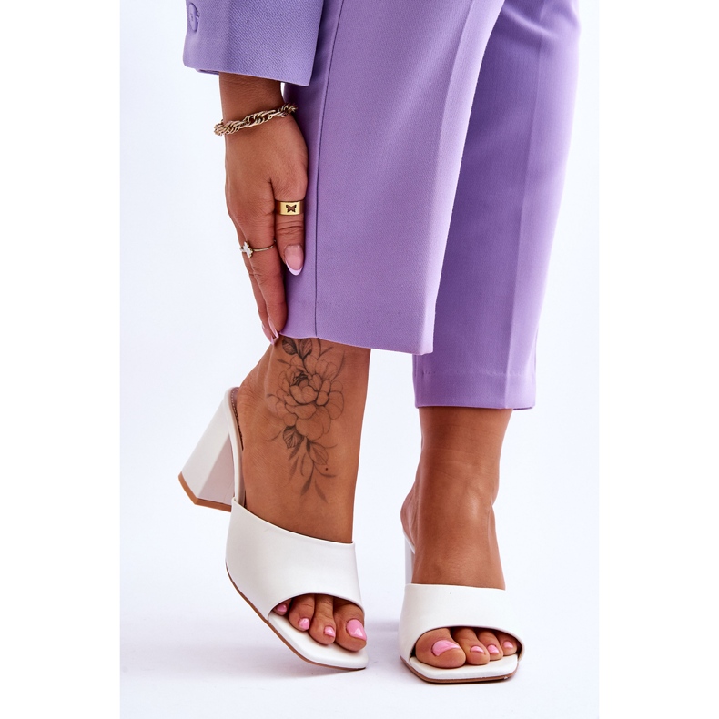 FJ1 Women's Leather Classic Slippers White Loara 1 FJ1 Women's Leather Classic Slippers White Loara 1