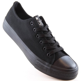 Men's low sneakers, black NEWS 1