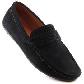 Men's black suede slip-on moccasins McKeylor 2259 1 Men's black suede slip-on moccasins McKeylor 2259 1