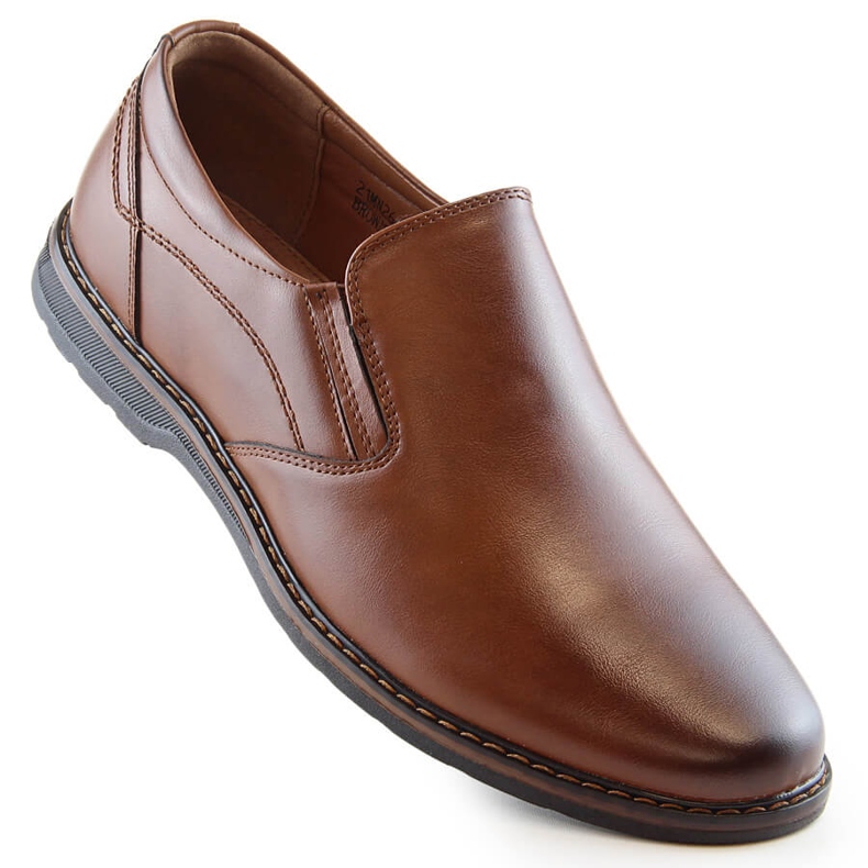 Brown men's slip-on shoes eVento 4093 1 Brown men's slip-on shoes eVento 4093 1