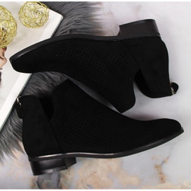 Vinceza black suede openwork spring boots 1