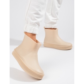 Women's Shelovet cream wellingtons beige 1