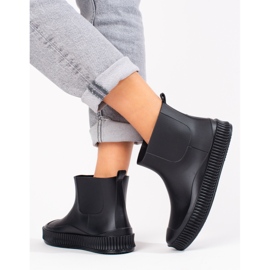 Women's Shelovet Black Rain Boots 2