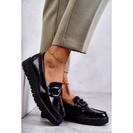 Sergio Leone Lacquered Loafers On The Black Kjersti Platform 4