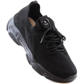 Black women's slip-on sports shoes Vinceza 13574 1