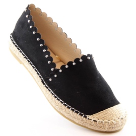 Women's slip-on espadrilles black Vinceza 34595 1