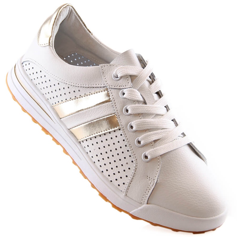 Women's openwork leather sport shoes Filippo DP4477 white 1 Women's openwork leather sport shoes Filippo DP4477 white 1
