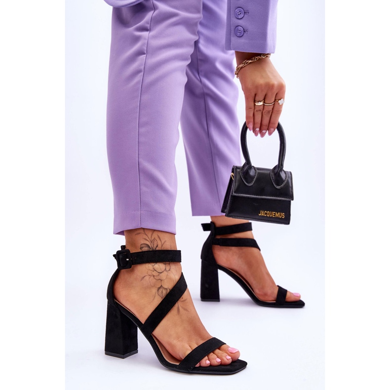 FB2 Women's Suede High Heel Sandals Black Lanes 2 FB2 Women's Suede High Heel Sandals Black Lanes 2