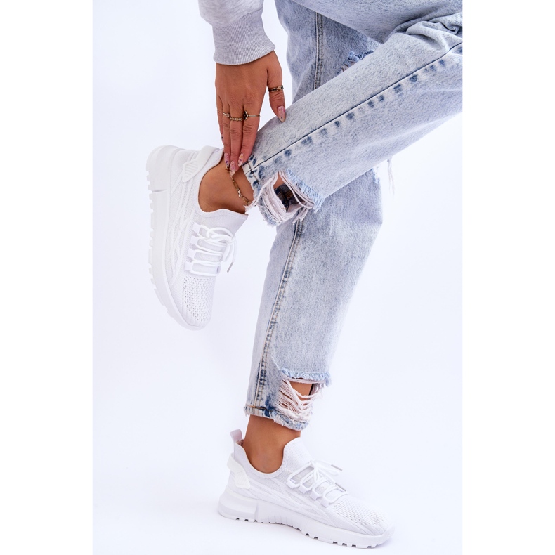 FB2 Women's Slip-On Sports Sneakers White Rosett 2