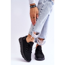 FB2 Women's Slip-On Sports Sneakers Black Rosett 1