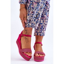Classic Women's Wedge Sandals Fuchsia Malmo pink 1