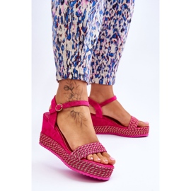 Classic Women's Wedge Sandals Fuchsia Malmo pink 2