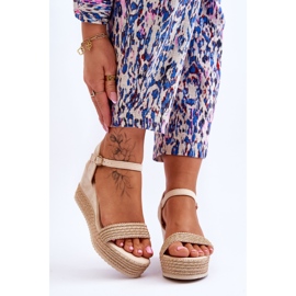 Classic Women's Wedge Sandals Beige Malmo brown 1