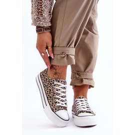 Women's Sneakers On A Chunky Platform Beige And Black Ember 1
