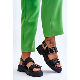 FB2 Leather Comfortable Sandals Black Alayah 2 FB2 Leather Comfortable Sandals Black Alayah 2