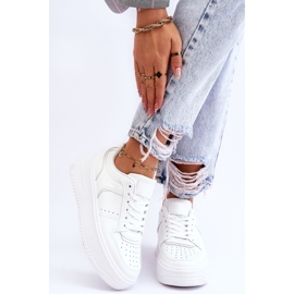 FB2 Women's White Bexley High Platform Sports Shoes 1