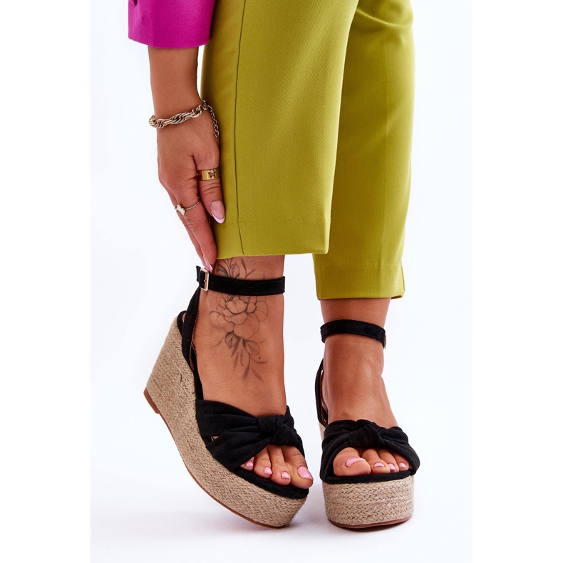 Women's Wedge Sandals Black Kendall 1